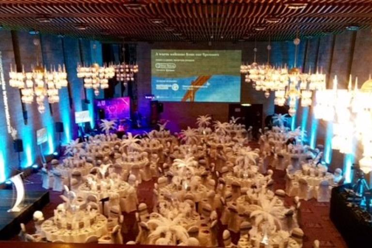 image of banqueting hall set for formal dinner
