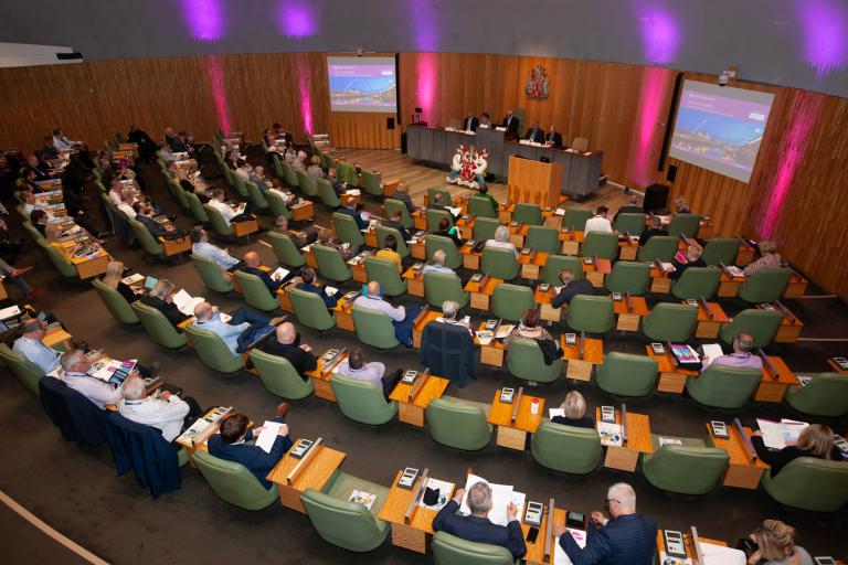 view of room from above